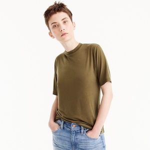 J.CREW Mockneck Lyocell T-shirt